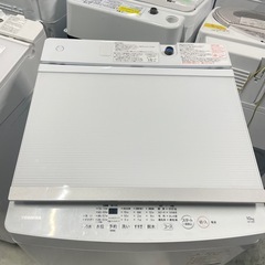 北九州市内配送無料　保証付き 東芝全自動洗濯機 ピュアホワイト AW-10M7 [洗濯10.0kg /簡易乾燥(送風機能) /上開き]の画像