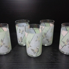 ☆▲FASHION　GLASS　FA-6023　タンブラー付き冷茶セット　冷茶グラス　冷茶セット　ガラス　食器　コップ　グラス　かわいい　gの画像