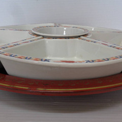 ☆▲回転オードブル皿　5つ仕切り 共箱付き　の画像