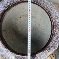 【★引き取り限定】 火鉢 陶器製 プランター ビオトープ メダカ鉢 水鉢 古民具 昭和レトロの画像