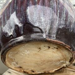 【★引き取り限定】 火鉢 陶器製 プランター ビオトープ メダカ鉢 水鉢 古民具 昭和レトロの画像