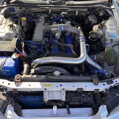 ローンは毎月29,500円～　日産　スカイライン　25GTターボ　即ドリ仕様・純正５速・ＡＰＥＸｉＦＣコマンダ☆ＧＲｅｄｄｙインタークーラオイルクーラブローオフバルブ☆テイン車高調ＥＤＦＣアクティブプロ・ＢＲＩＤＥフルバケ☆ＢＬＩＴＺブーストコントローラ・ＰＬＸマルチゲージの画像