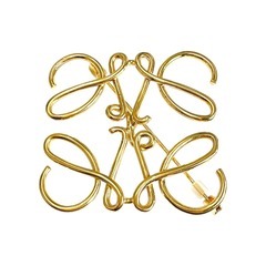 ロエベ  ブローチ ゴールド  LOEWE アナグラム ピンバッジの画像