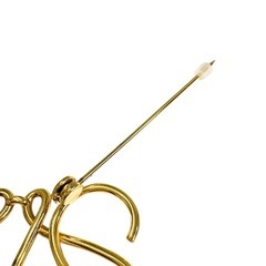 ロエベ  ブローチ ゴールド  LOEWE アナグラム ピンバッジの画像