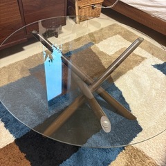 12/21まで【定価15,800円】ガラス　テーブル　ローテーブル　noce ノーチェの画像