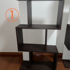 ☆取引決定商品☆東京インテリア　デザインラック　ダークブラウン　2個セットの画像