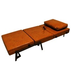 12/15まで【定価29,800円】ソファ　ソファベッド 2F-902C 1人掛けライトブラウン　noce ノーチェの画像