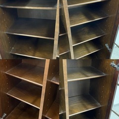 SNT1305 ATLANTA アトランタ 本棚 書棚 飾り棚 ガラス扉 キャビネット ブックシェルフ 天然木の画像