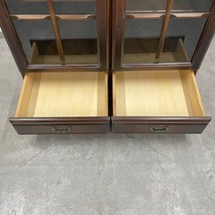 SNT1305 ATLANTA アトランタ 本棚 書棚 飾り棚 ガラス扉 キャビネット ブックシェルフ 天然木の画像