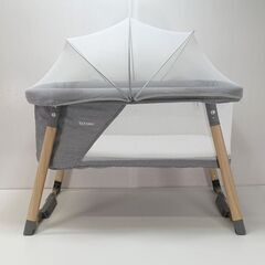 0220498984■ TATOMI ヤトミ リビングベッド ベビーベッド 折りたたみ グレー の画像