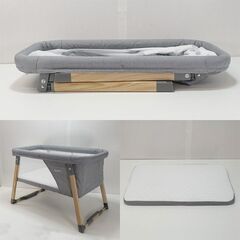 0220498984■ TATOMI ヤトミ リビングベッド ベビーベッド 折りたたみ グレー の画像