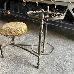 ガラス無ジャンク🥲 アンティーク テレフォンチェア ビンテージの画像