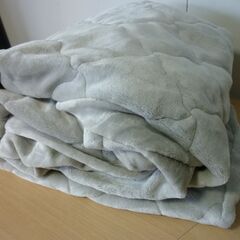 ※取引中/売約済*********** ②　未使用/新品　［シングル］敷パッド一体型 ボックスシーツ 洗える 吸湿発熱 フランネル生地 抗菌 防臭　ミストグレーの画像