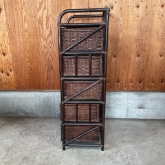 籐　キャビネット　収納棚の画像