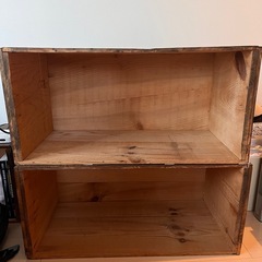 (無料)りんご箱2つセットの画像