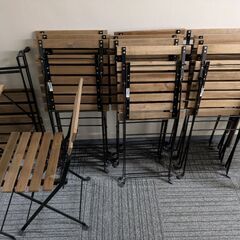 IKEA/TÄRNÖ テルノー テーブル＆椅子 屋外用, ブラック/ライトブラウンステイの画像