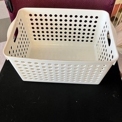 ストックバスケット ディープ ホワイトの画像