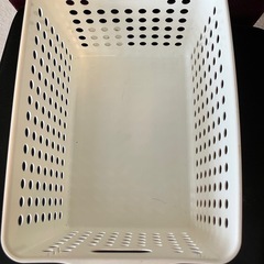 ストックバスケット ディープ ホワイトの画像