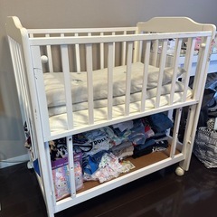 KATOGI ベビーベッド ホワイト お布団付きの画像