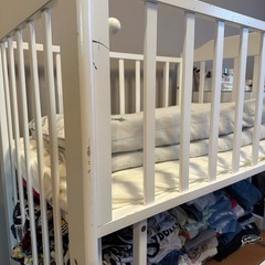 KATOGI ベビーベッド ホワイト お布団付きの画像