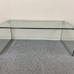 ガラスローテーブル　ガラスセンターテーブルの画像