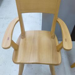肘付きダイニングチェア　2脚セット　回転式　の画像