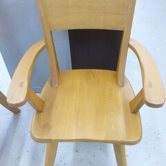 肘付きダイニングチェア　2脚セット　回転式　の画像