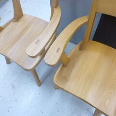 肘付きダイニングチェア　2脚セット　回転式　の画像