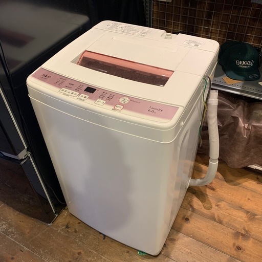 12/20AQUA 全自動電気洗濯機　AQW-KS6F 2018年製　動作品