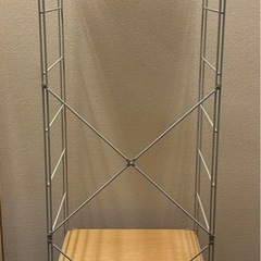 無印良品・スチールユニットシェルフ・木製・
ハンガー掛け付き の画像