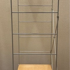 無印良品・スチールユニットシェルフ・木製・
ハンガー掛け付き の画像