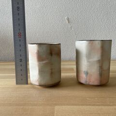 たち吉　面取夫婦湯呑　　陶器　ペア茶碗の画像
