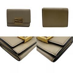フェンディ FENDI 三つ折り財布 コンパクトウォレット FFロゴ 8M0395 アイボリーの画像