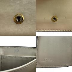 フェンディ FENDI 三つ折り財布 コンパクトウォレット FFロゴ 8M0395 アイボリーの画像