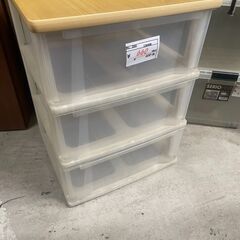 リサイクルショップどりーむ天保山店　No5204 三段収納　木天板付きで頑丈🎵　便利な衣類収納の画像