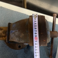 ナベヤ ERON No.125 エコノミーバイス 口幅125㎜ 5インチ 万力 作業 固定 締め付け 工具 中古品 ③の画像