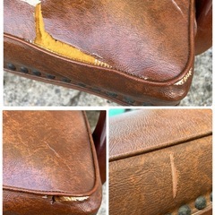 MARUNI マルニ ダイニングチェア 6脚 セット 手摺付 アンティーク 鋲付 椅子 家具 の画像