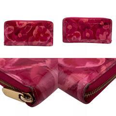 ルイヴィトン LOUIS VUITTON 長財布 イカットフラワー ジッピー・ウォレット M90019 レッド系の画像