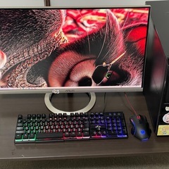 デスクトップPCセット モニター キーボード マウス付きの画像