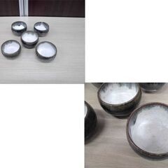こぶし焼 ぐい呑 5個セット こぶし窯 伝統工芸 お猪口 こぶし焼き 酒器 海鼠釉 こぶ志焼 北海道 苫小牧西店の画像