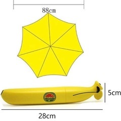 【新品未使用】 バナナ傘 折りたたみ傘 軽量 の画像
