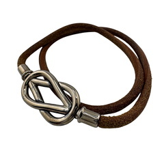 エルメス HERMES ブレスレット アタメ 2連 ブラウンの画像