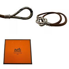 エルメス HERMES ブレスレット アタメ 2連 ブラウンの画像