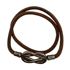 エルメス HERMES ブレスレット アタメ 2連 ブラウンの画像