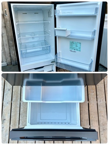 【美品 洗浄クリーニング済】2023年 2ドア冷凍冷蔵庫 162ℓ Hisense HR-D16FB