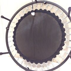 ●●243●折りたたみ トランポリン / 手すり付き ブラック / コンパクト 家庭用 フィットネス 室内 運動 ダイエット 健康 器具の画像