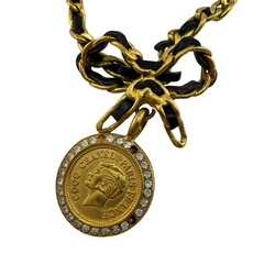 シャネル CHANEL ネックレス コインリボンネックレス 96P(1996春夏) ヴィンテージ チョーカー ブラックの画像