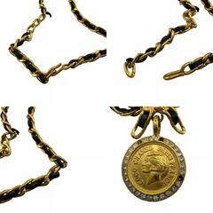 シャネル CHANEL ネックレス コインリボンネックレス 96P(1996春夏) ヴィンテージ チョーカー ブラックの画像
