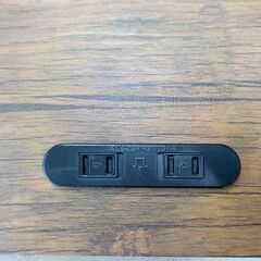 美品‼ デスクチェアセット アイアンフレーム 幅80㎝ コンセント付き PCデスク フリーデスク 西岡店の画像