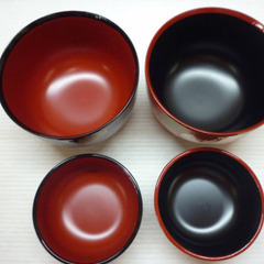 ☆▲椀　お椀　食器　丼ぶり　蕪　ナス　大小　セット　e　の画像